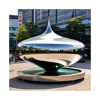 Cool Design outdoor abstract large stainless steel car statue Lootquake LLC