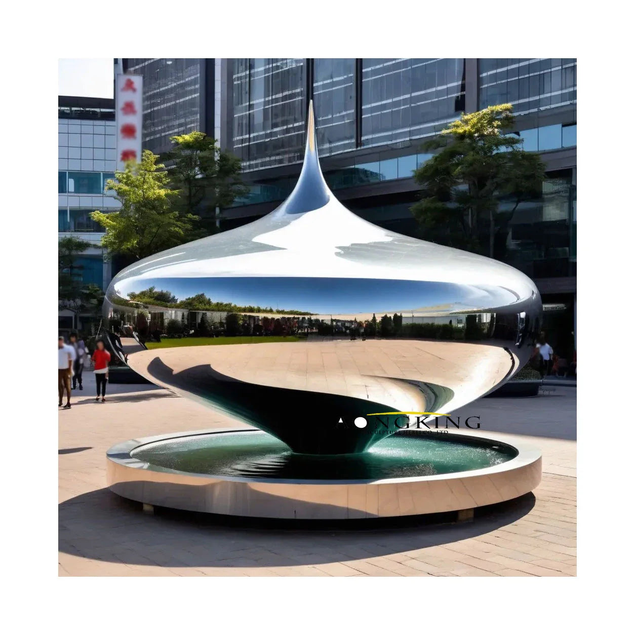 Cool Design outdoor abstract large stainless steel car statue Lootquake LLC