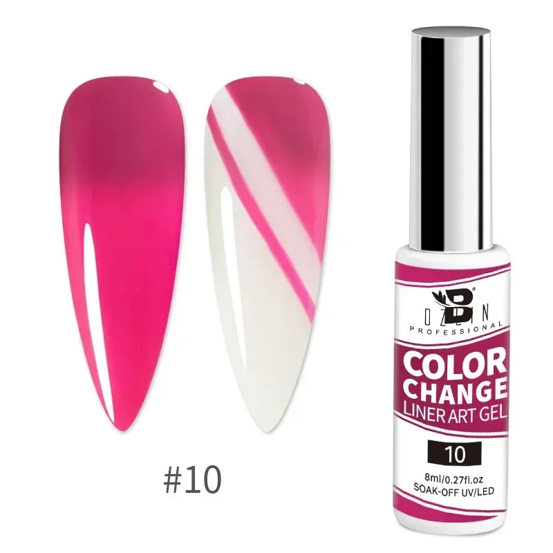 5ML Gold Silver Metallic Liner Paint Gel Polish Chrome Mirror Metal Effect Super Bright French UV LED Semi Permanent Nail Gel Lootquake LLC