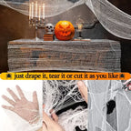 Horror Halloween Party Decoration Haunted Houses Doorway Outdoors Decorations White Creepy Cloth Scary Gauze Gothic Props Lootquake LLC