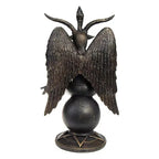 Horned God Baphomet, Sabbatic Goat Statue; Mendes Divine Goat Idol; Satanic Church Resin Figurine
