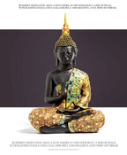 Large Buddha Statue Thailand Buda Buddha Sculpture Green Resin Handmade Buddhism Hindu Fengshui Figurine Meditation Home Decor