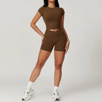 Women's 2-Piece Yoga Set: Crop Top & Leggings THRIXINE