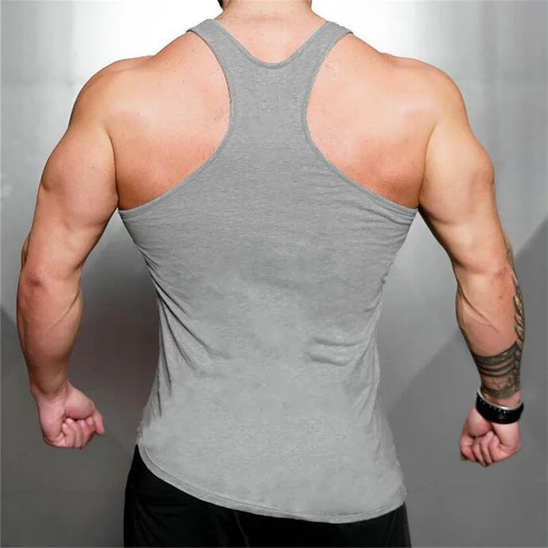 FlexFit Cotton Sleeveless Muscle Tank - Irregular Hem THRIXINE