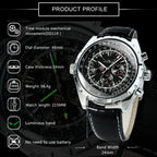 Jaragar Automatic Watch for Men Military Multifunction 3 Sub-Dials Sports Mechanical Watches Top Brand Luxury Leather Steel Band Lootquake LLC