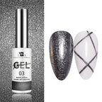 5ML Gold Silver Metallic Liner Paint Gel Polish Chrome Mirror Metal Effect Super Bright French UV LED Semi Permanent Nail Gel Lootquake LLC