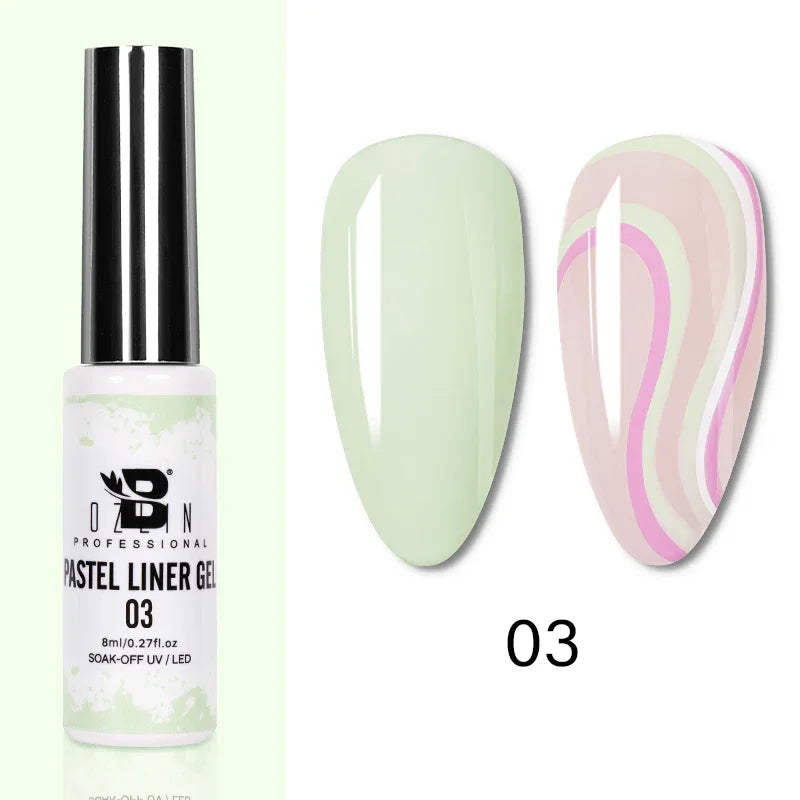 5ML Gold Silver Metallic Liner Paint Gel Polish Chrome Mirror Metal Effect Super Bright French UV LED Semi Permanent Nail Gel Lootquake LLC