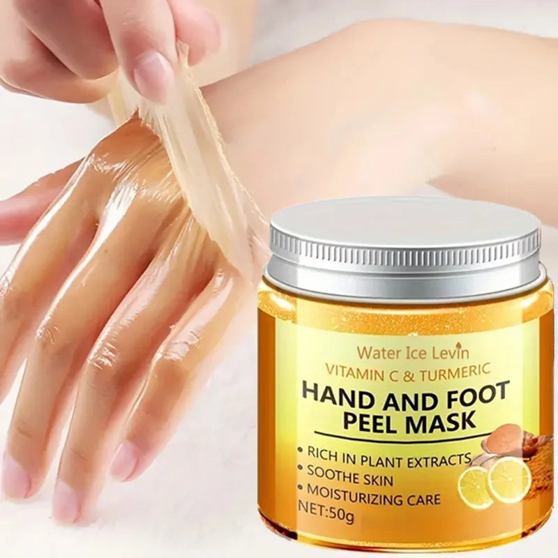 Vitamin c and turmeric hand wax mask for hands and feet, smoothing skin, gently cleansing hand mask, illuminating hand skin Lootquake LLC