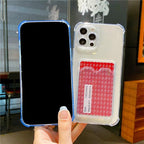 Luxury Wallet Card Pocket Holder Case for IPhone 13 14 Pro Max 12 Mini Minimal IPhone Design Case Slim Fit Thin Protective Soft Shock-Absorbing Wallet Case Stevvex