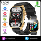 LIGE FlashSmart: 2 HD, AI, Sports & Health Tracker THRIXINE