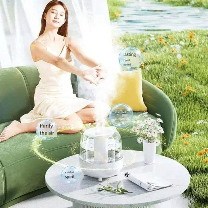 4L Air Humidifier Essential Oil Aroma Diffuser Double Nozzle Coloful LED Light Humidifiers Aromatherapy Diffuser Lootquake LLC