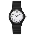 YIKAZE Exam Watch Silicone Strap Simple Women Watch Student Ladies Quartz Wristwatch Waterproof Round Small Dial for Women