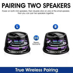 Multifunctional Bluetooth 5.3 Speaker Mini Speaker Portable Magnetic Speaker with RGB Color Light and Phone Holder for ios 2025