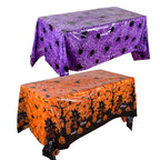 Halloween Decoration Tablecloth Pumpkin Spider Web Plastic Folding Setsholidayparty Hometableclothsuppliesbackdroparrangement Lootquake LLC