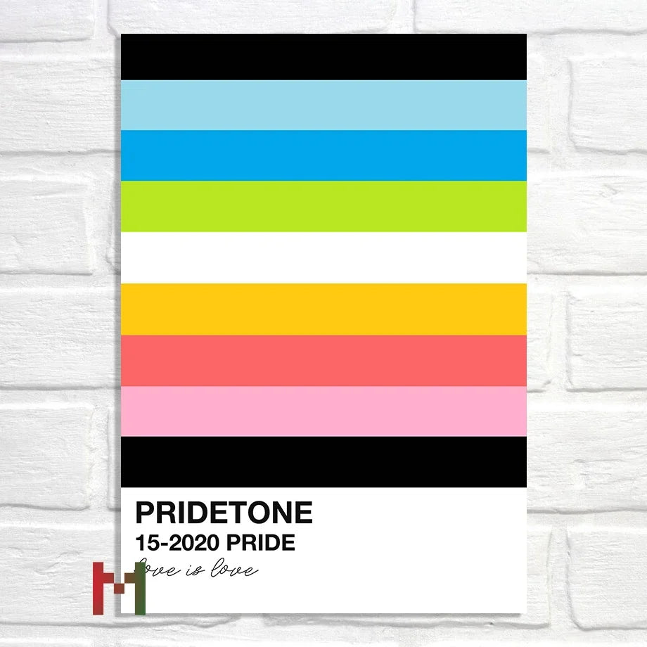 Abstract Pride Art Canvas Print Wall Decor LGBT Home Art Pi-Mart
