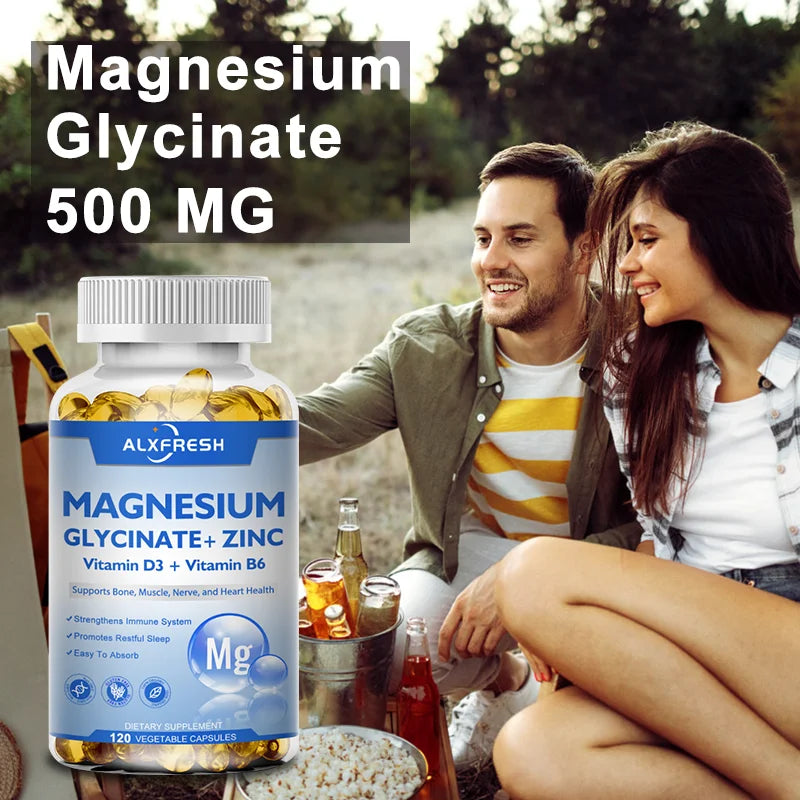 Magnesium+Zinc D3: Brain, Sleep & Focus Boost 500mg THRIXINE