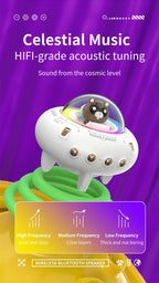 New Mini Computer Speaker Portable Bluetooth Speaker RGB LED Light UFO Spaceship Audio Wireless Speaker Best Gift Support TF