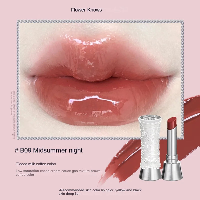 Flower Knows Lipstick Swan Ballet Lip Gloss Mirror Moisturizing Long-lasting Lip Glaze Nostickcup Nourishing  3.5g Lootquake LLC