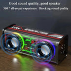 Bluetooth 5.0 Dual Speakers Wireless RGB1800mAh Transparent Mecha Speakers  Light Effect Loudspeaker Bass Subwoofer Mini Speaker Lootquake LLC