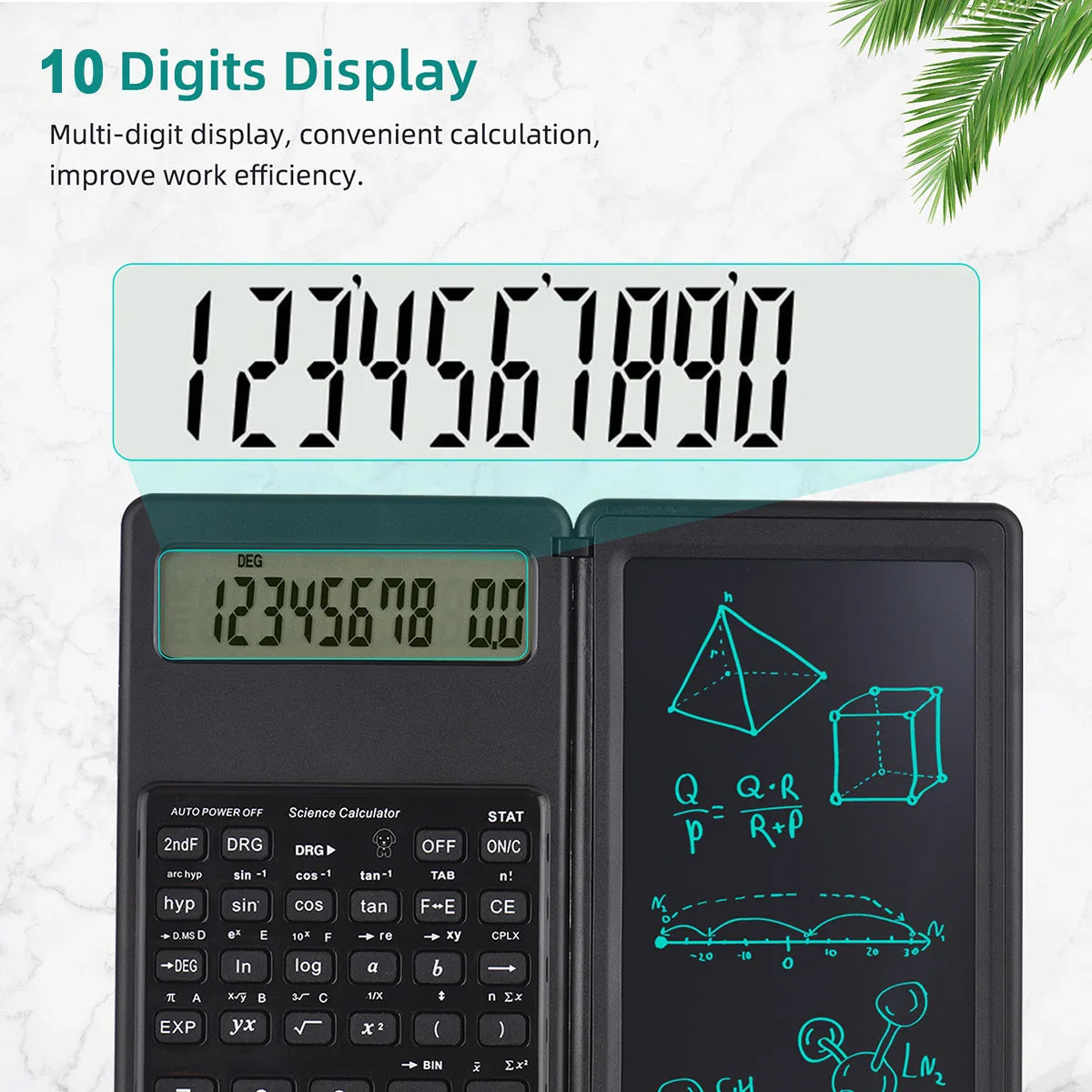 Portable Foldable  Calculator Small Scientific Calculating Machine 10 Digits Pocket Size Calculators Office Supplies Lootquake LLC