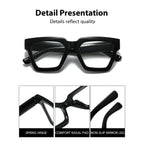 BARCUR Retro Fashionable Unique Leopard Pattern Reading Glasses for Women and Men – Stylish Clear Prescription Eyewear with Fashion Color Options – Trendy Rectangular Presbyopia Glasses with Personalized Gift Box for Daily Use