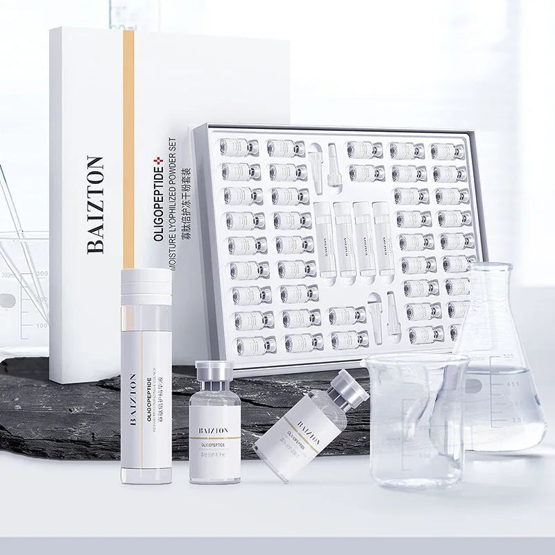 Facial Repair Lyophilized Powder Set Shrink Pore Moisturizing Anti-Wrinkle Anti Aging Whiten Peptide Nicotinamide Brighten Serum Lootquake LLC