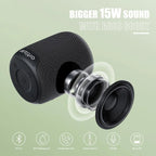 Bluetooth Speakers, 15W Portable Speakers Bluetooth Wireless V5.3 with Stereo Sound, Active Extra Bass, IPX7 Waterproof Shower Lootquake LLC