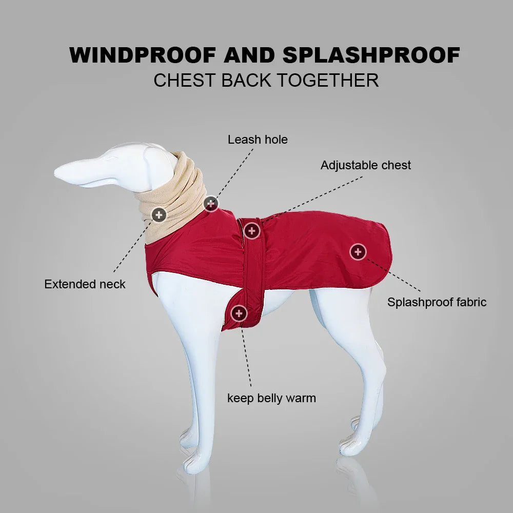 Arctic Paws: Cozy Waterproof Jacket for Big Dogs THRIXINE