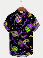2024 Men's Mardi Gras Shirt 3D Print Short Sleeve Casual Shirts Streetwear Loose Plus Size Mens Hawaiian Shirts Tops T-Shirt Lootquake LLC