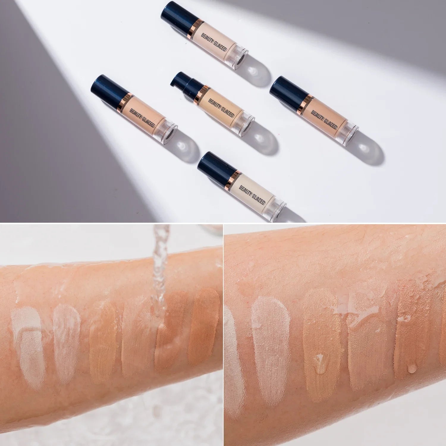 BEAUTY GLAZED 6 Color Liquid Foundation,Full Coverage, Long-Lasting, Waterproof, Natural Effect,Hydrating Lootquake LLC