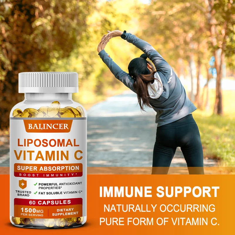 Liposomal Vitamin C Supplement - Easily Absorbed, Fat-Soluble Vitamin C, Antioxidant, Support Immune System, Promote Skin Health Lootquake LLC