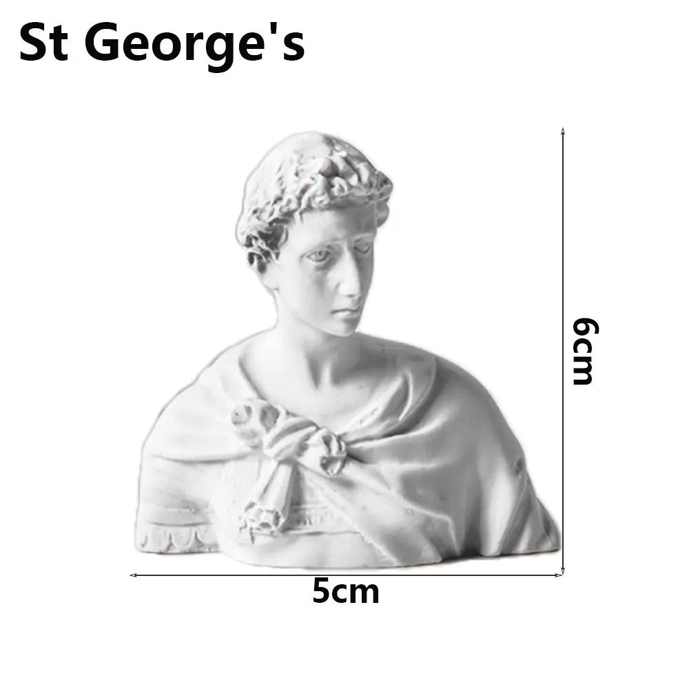 Miniature Desktop Ornament Home Decor Gypsum Portraits Greek Mythology Figurine Famous Sculpture Plaster Bust Statue Lootquake LLC