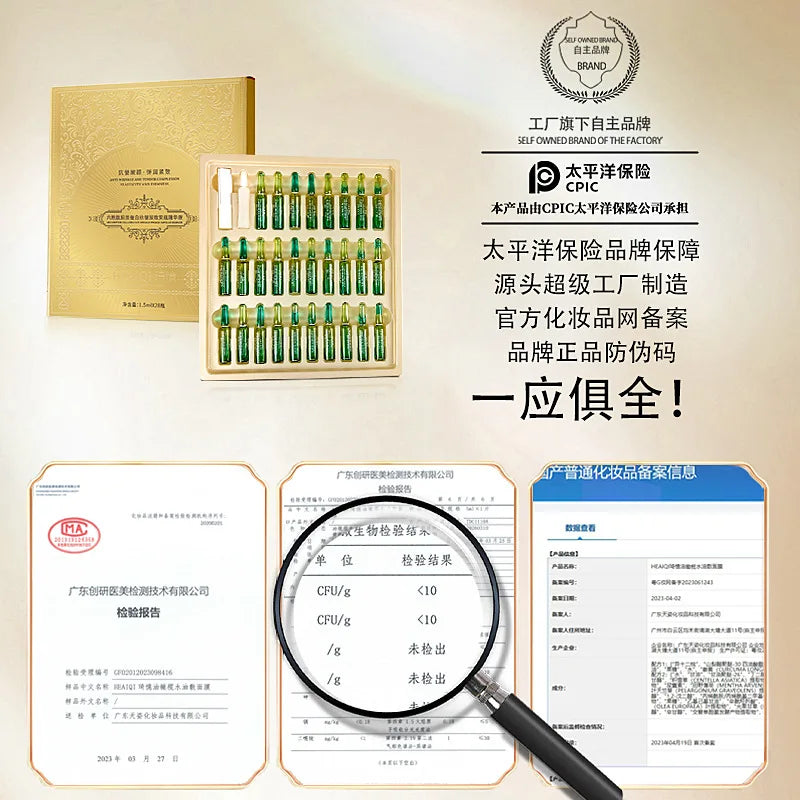 28 Pieces Set Six Peptide Collagen Anti Wrinkle Firming Ampoule Essence Anti-aging Light Line Essence Liquid Beauty Salon Kit Lootquake LLC