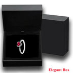 New Colored Crystal 925 Sterling Silver Ring Exquisite Women Shiny Heart Series Simple Ring Valentine's Day Gift for Lovers Lootquake LLC