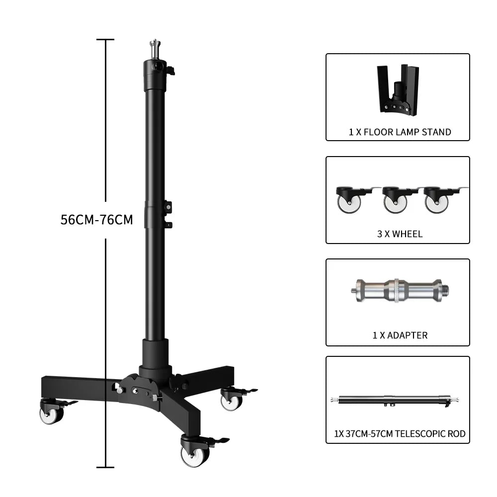 Ceiling/Floor Projector Support Stand Metal Holder Multi-angle Adjustable 360 ° Rotating Projector Bracket Film Video Projector