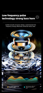 Outdoor portable wireless Bluetooth speaker, subwoofer, car and home with colorful lights, atmospheric small mini speaker Lootquake LLC