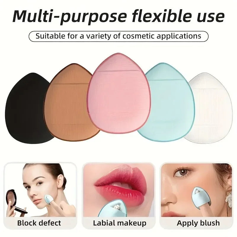 5/10Pcs Mini Finger Puff Foundation Small Air Cushion Powder Sponge Face Concealer BB Cream Cosmetic Applicator Makeup Tools Lootquake LLC