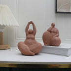 1pc, Sandstone Resin  Chubby Woman Statue  Handmade Sandstone Abstract Art Home Living Room Office Cabinet Tabletop Entryway Dec Lootquake LLC