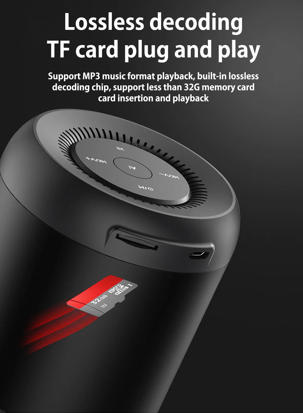 Wireless Bluetooth Speaker AI Intelligent Artificial Voice Control Insert Card Small Audio Mobile Phone Computer Desktop Lootquake LLC