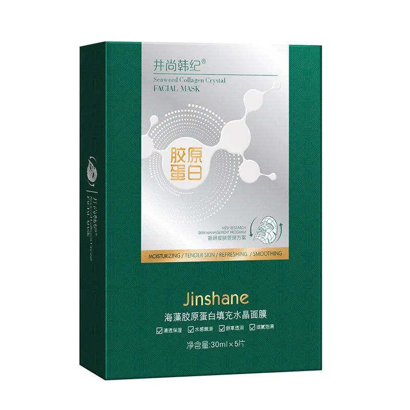 5pcs*30ml Tiktok Hot Sale Seaweed Collagen Filling Crystal Mask Replenishing Fruit Jelly Skin Transparent Mask Skin Care Masque Lootquake LLC
