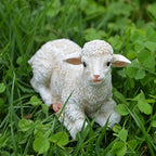 Sheep Sculpture  Cute Micro Landscape Sheep Sculpture  Synthetic Resin Animal Figurine Lootquake LLC
