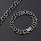 Men Hip Hop Full Rhinestone King Queen Pendants Necklaces Bling Bling Iced Out Cuban Link Chain Hiphop Necklace Men Jewelry Gift