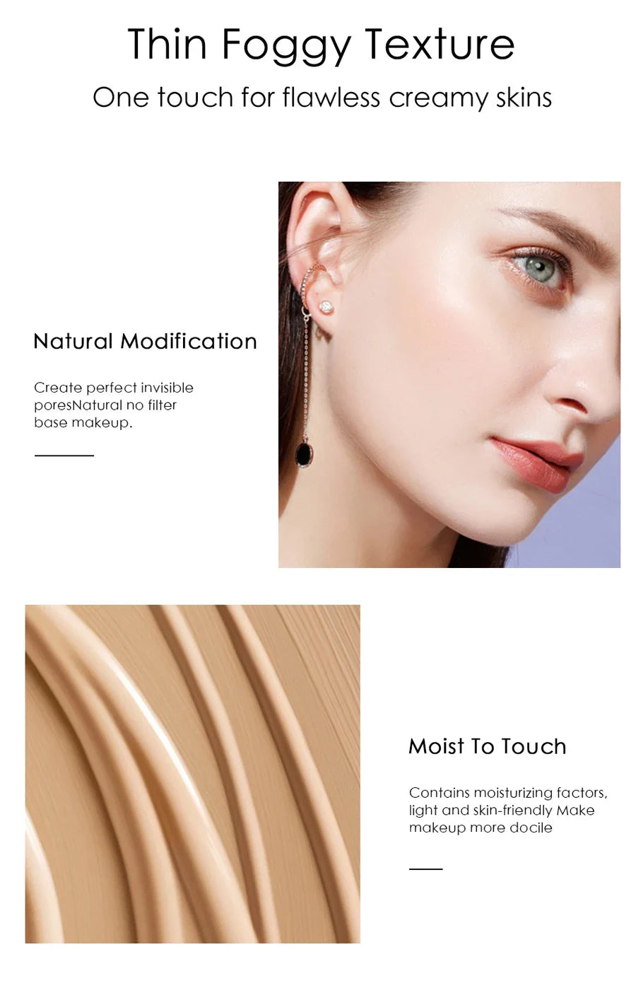 TLM TUM Liquid Foundation Cream Professional Full Coverage Face Concealer Waterproof Makeup Base Brighten Cover Dark Circles30ML Lootquake LLC