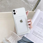 New Mini Wallet Card Holder Silicone Case for IPhone 11 12 13 Iphone 11 Pro X XS Max XR 7 8 Plus Soft Phone Cover Slim Shockproof Soft Protective Case With Cute Card Holder Stevvex