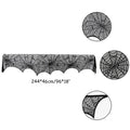 Halloween Decoration Lace Spider Web Skeleton Skull Tablecloth Black Fireplace Mantel Scarf Event Party Decoration Supplies Lootquake LLC