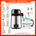 SucceBuy 4L Water Distiller Purifier Filter Dispenser Drinking Bottle Softener Temp Display Overheat Protection Home Appliance Lootquake LLC