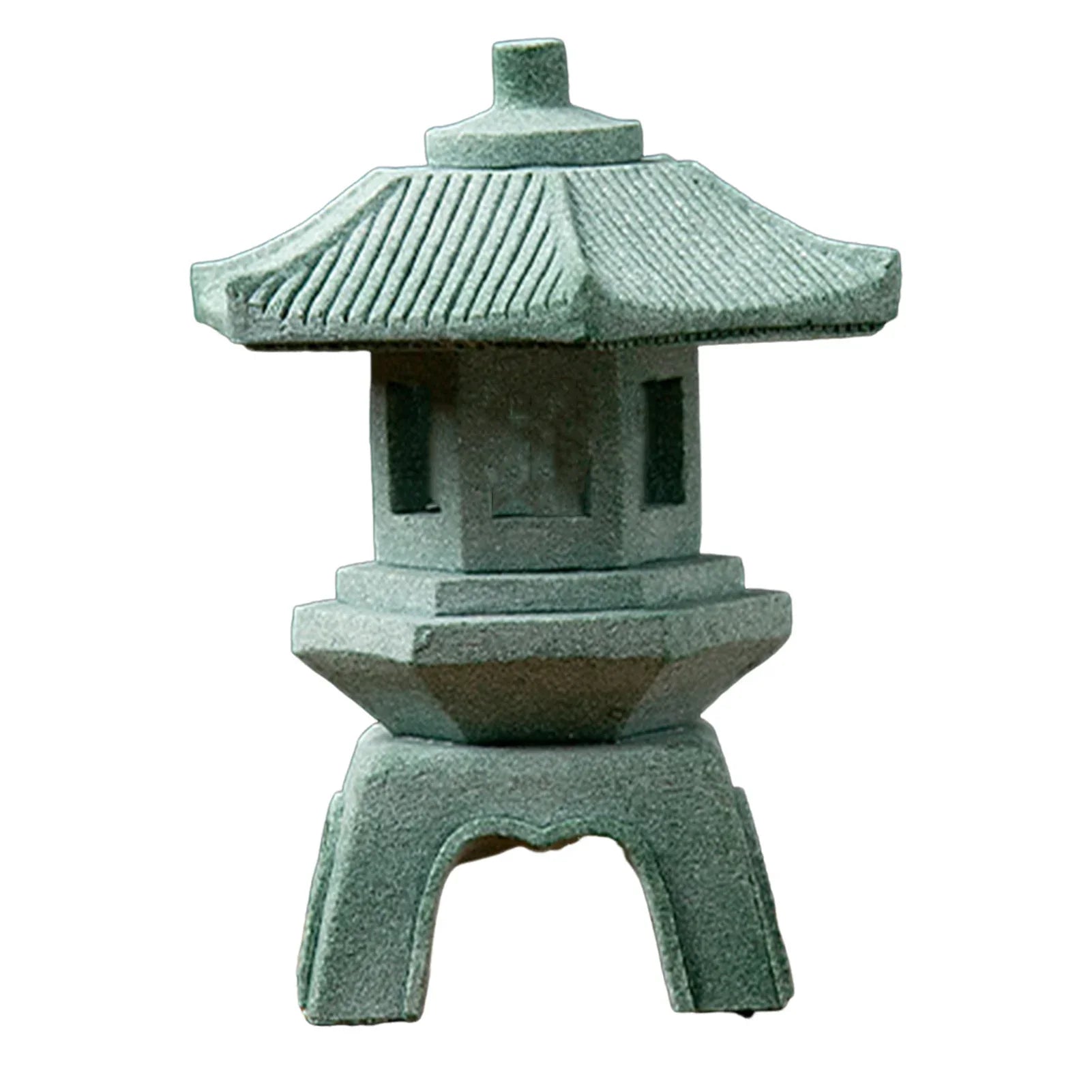 Chinese Pagoda Statue Miniature Sandstone Sculpture Asian Decor for Outdoor Car  Landscape Decor Lootquake LLC