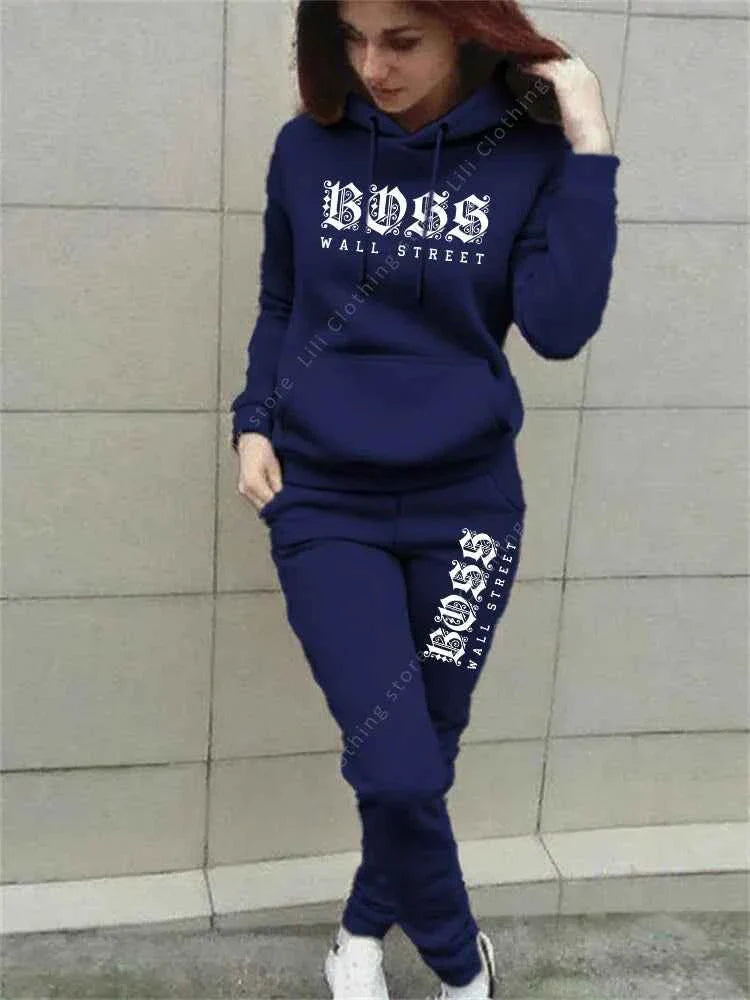 Women's Luxury Hoodie & Sweatpant Tracksuit THRIXINE