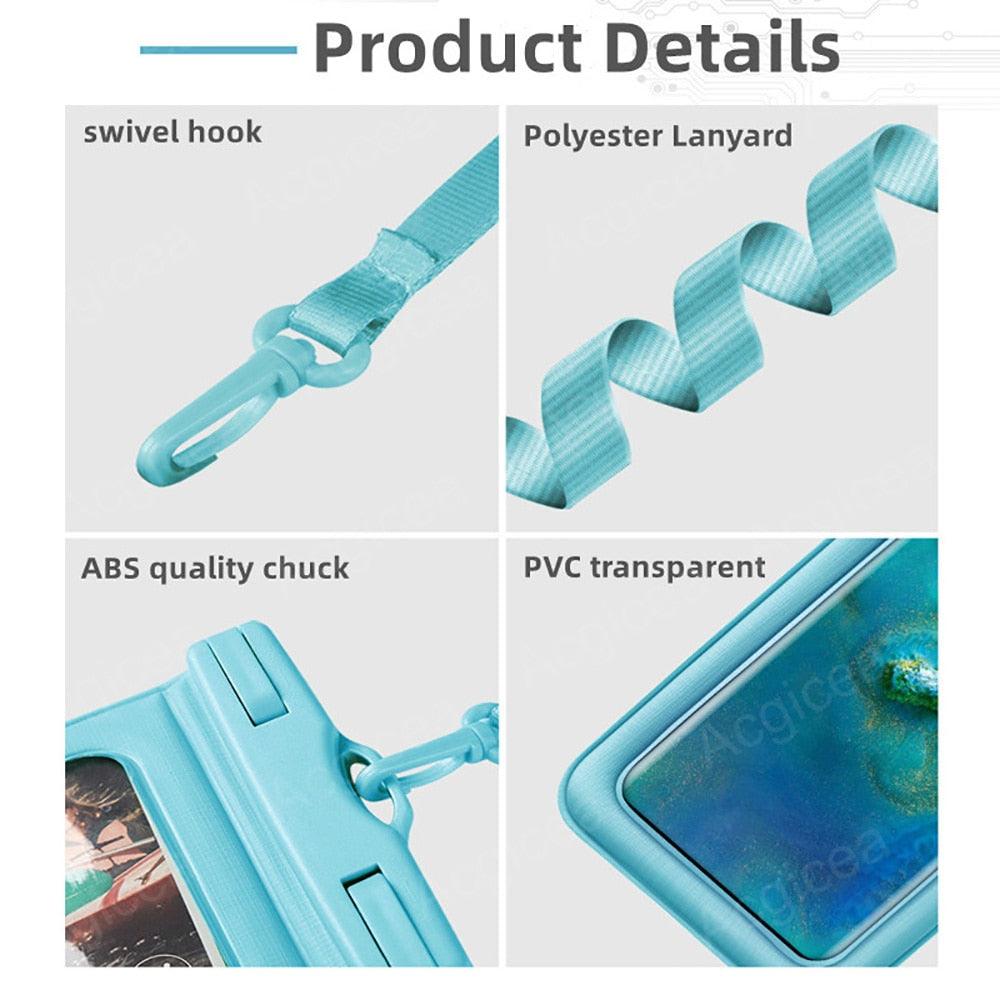 Waterproof Phone Case Pouch Protector For iPhone Cell Phone Cover Underwater Case Universal Water Proof Bag Waterproof Case Cellphone Pouch for iPhone 13 Pro Max Case & Strap Stevvex