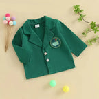 Infant Toddler Hooded Windbreaker Jacket with Zipper Closure and Cute Animal Print for Baby Boys and Girls